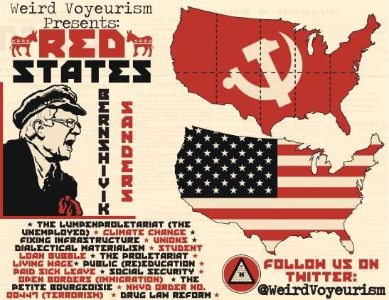 Bernie Red States card