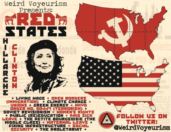 Hillary Red States card