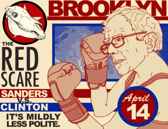 Bernie poste pixelated