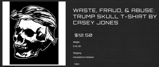 Trump skull tshirt